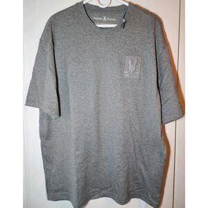 NWOT Psycho Bunny T-shirt Men Grey Sz 7 Or XL, Embroidered Logo